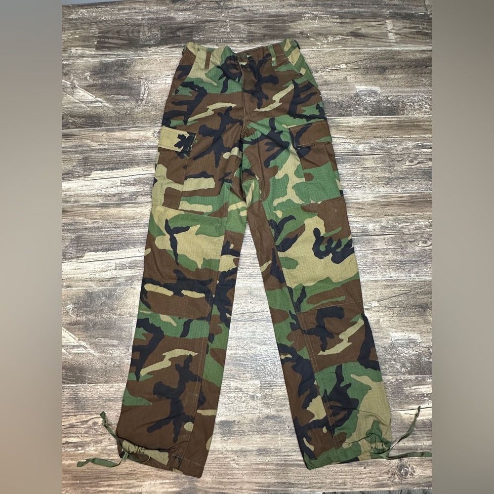 Propper Woodland Camo Cargo Pants Ripstop BDU Military Mens XS GUC